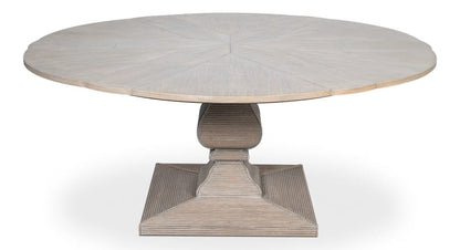 Sarreid Ltd - Kelso Jupe Dining Tbl,Moonskin,Lg in Grey - 54208-MS view 3