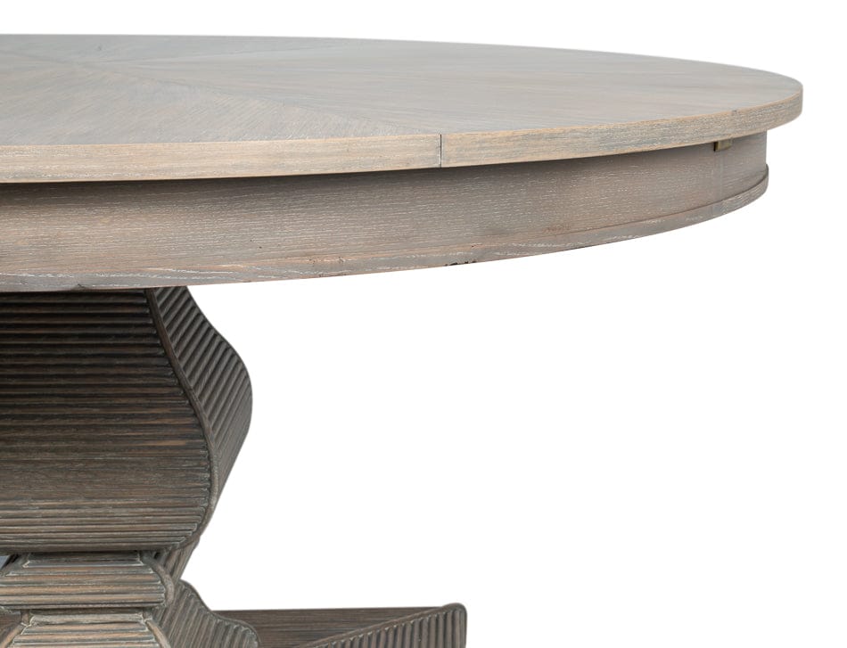 Sarreid Ltd - Kelso Jupe Dining Tbl,Moonskin,Lg in Grey - 54208-MS view 5