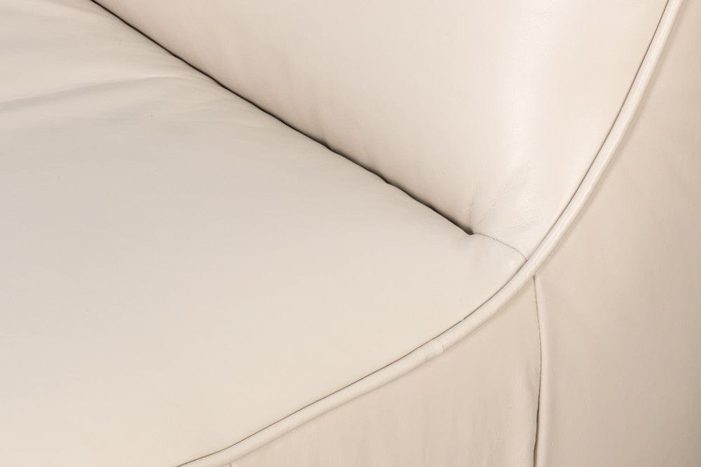 Sarreid Ltd - Kennett Swivel Chair,Crystal White Leath in White - 54246-CW view 6