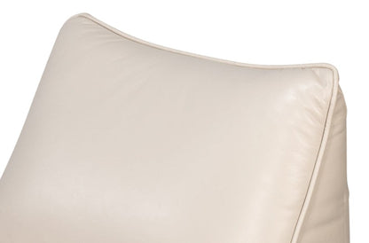 Sarreid Ltd - Kennett Swivel Chair,Crystal White Leath in White - 54246-CW view 8