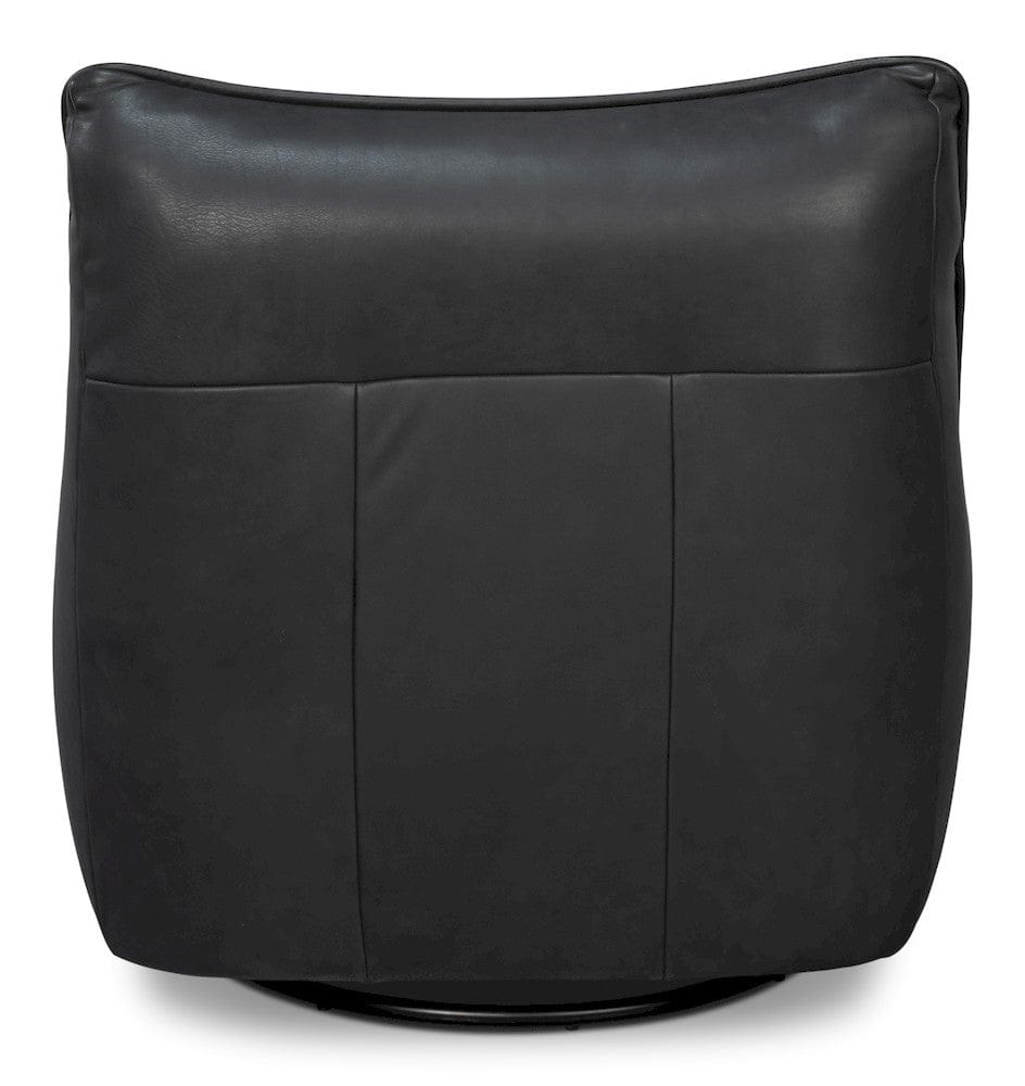 Sarreid Ltd - Kennett Swivel Chair,Santoni Black in Black - 54246-SB view 4