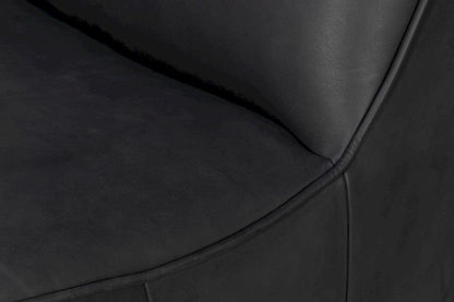 Sarreid Ltd - Kennett Swivel Chair,Santoni Black in Black - 54246-SB view 6