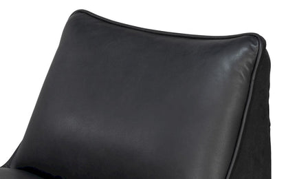 Sarreid Ltd - Kennett Swivel Chair,Santoni Black in Black - 54246-SB view 8