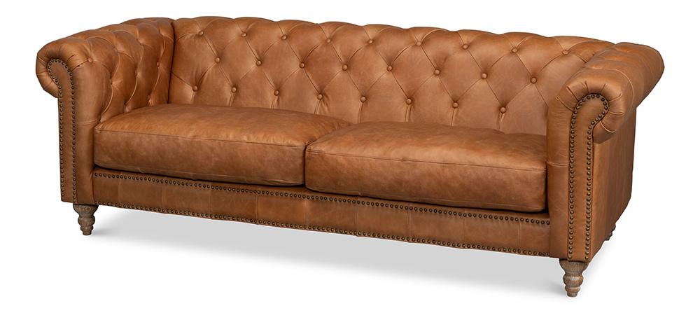 Sarreid Ltd - Kingston Sofa - Brown - 53853 veiw 1