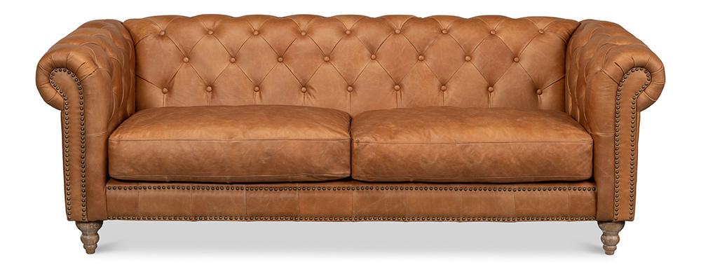 Sarreid Ltd - Kingston Sofa - Brown - 53853 veiw 2