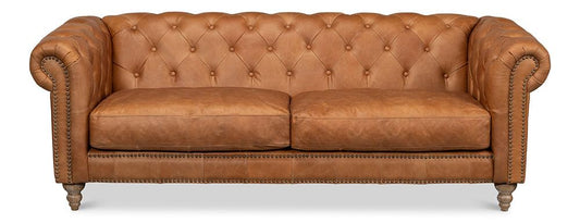 Sarreid Ltd - Kingston Sofa - Brown - 53853 veiw 2