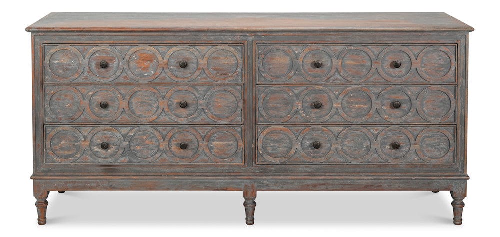 Sarreid Ltd - La Cercle Sideboard in Black - 53996 view 2