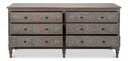 Sarreid Ltd - La Cercle Sideboard in Black - 53996 view 3