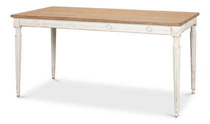 Sarreid Ltd - Ladys Dining Table - White - 40369 veiw 1