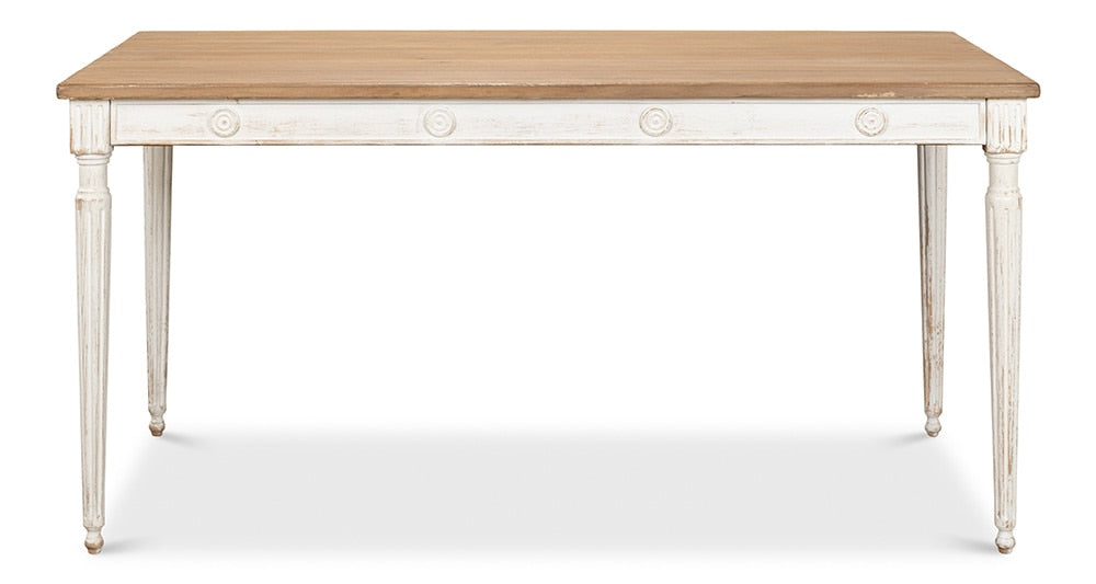 Sarreid Ltd - Ladys Dining Table - White - 40369 veiw 2