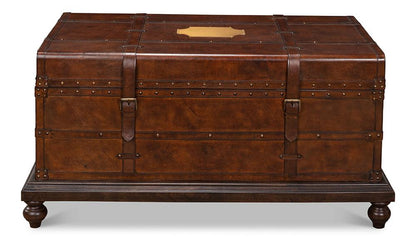 Sarreid Ltd - Laramie Trunk Coffee Table - Brown - 26853 veiw 2