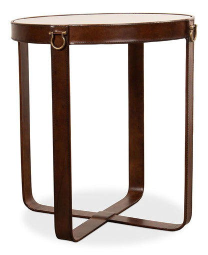 Sarreid Ltd - Leather Harness Table - Brown - 29055 veiw 1