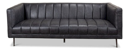 Sarreid Ltd - *Lexington Sofa Nottinghill Grey Leather in Grey - 40926 view 2