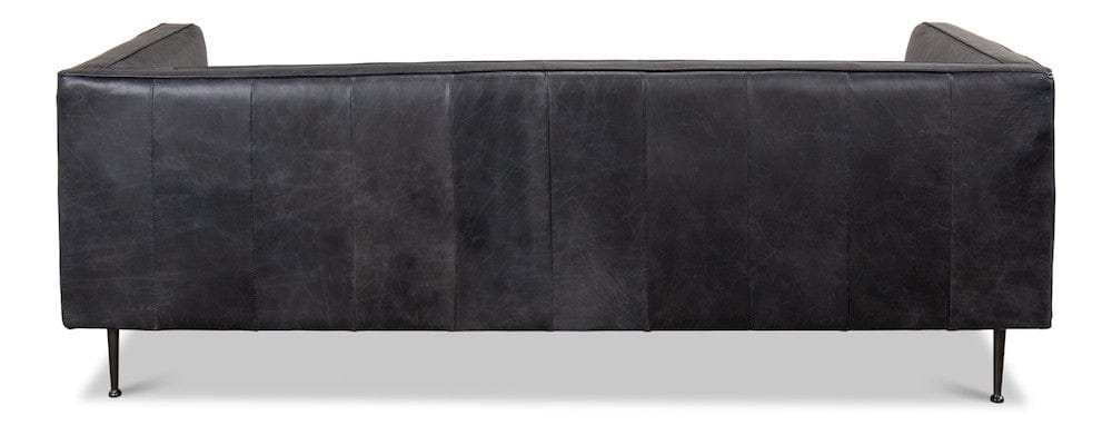 Sarreid Ltd - *Lexington Sofa Nottinghill Grey Leather in Grey - 40926 view 4