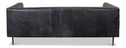 Sarreid Ltd - *Lexington Sofa Nottinghill Grey Leather in Grey - 40926 view 4