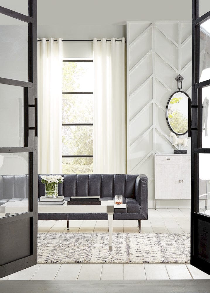Sarreid Ltd - *Lexington Sofa Nottinghill Grey Leather in Grey - 40926 view 6