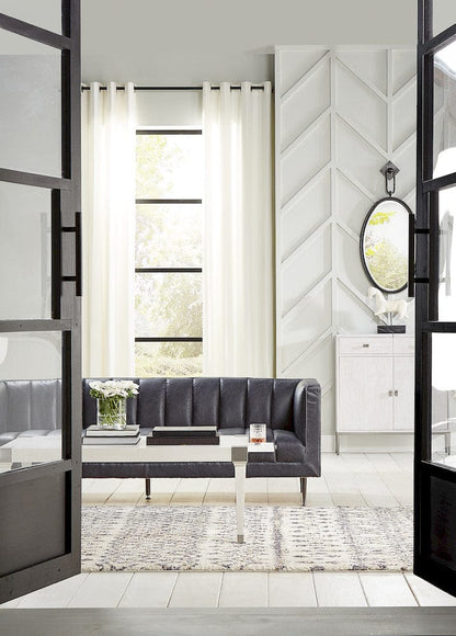 Sarreid Ltd - *Lexington Sofa Nottinghill Grey Leather in Grey - 40926 view 6