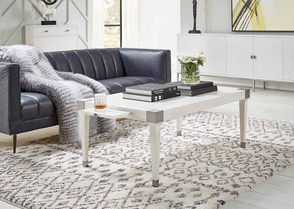 Sarreid Ltd - *Lexington Sofa Nottinghill Grey Leather in Grey - 40926 view 7