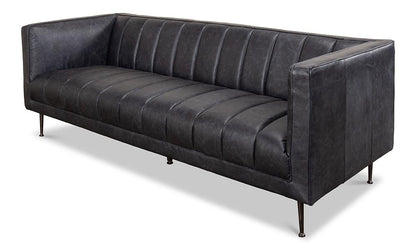 Sarreid Ltd - Lexington Sofa Nottinghill Grey Leather - 40926 veiw 1