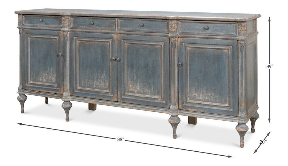 Sarreid Ltd - Lilac Sideboard, Blue Finish in Blue - 52760 view 13