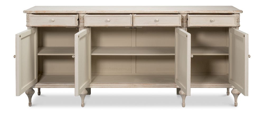 Sarreid Ltd - Lilac Sideboard, White Finish in White - 52760-W view 3