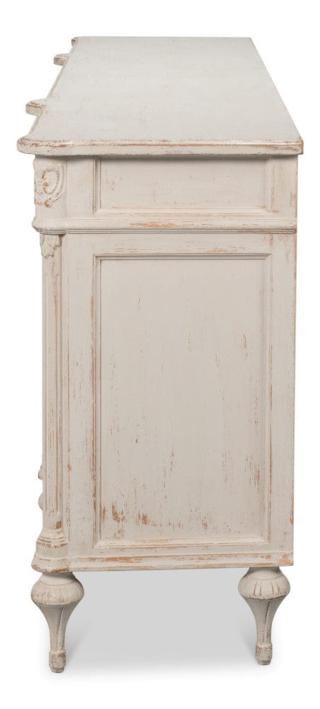 Sarreid Ltd - Lilac Sideboard, White Finish in White - 52760-W view 8