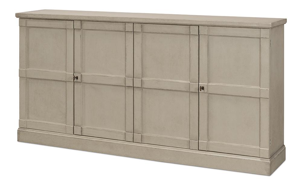 Sarreid Ltd - Lionisio Buffet,75in,Wash Gray,Wood Drs - R077-04W veiw 1