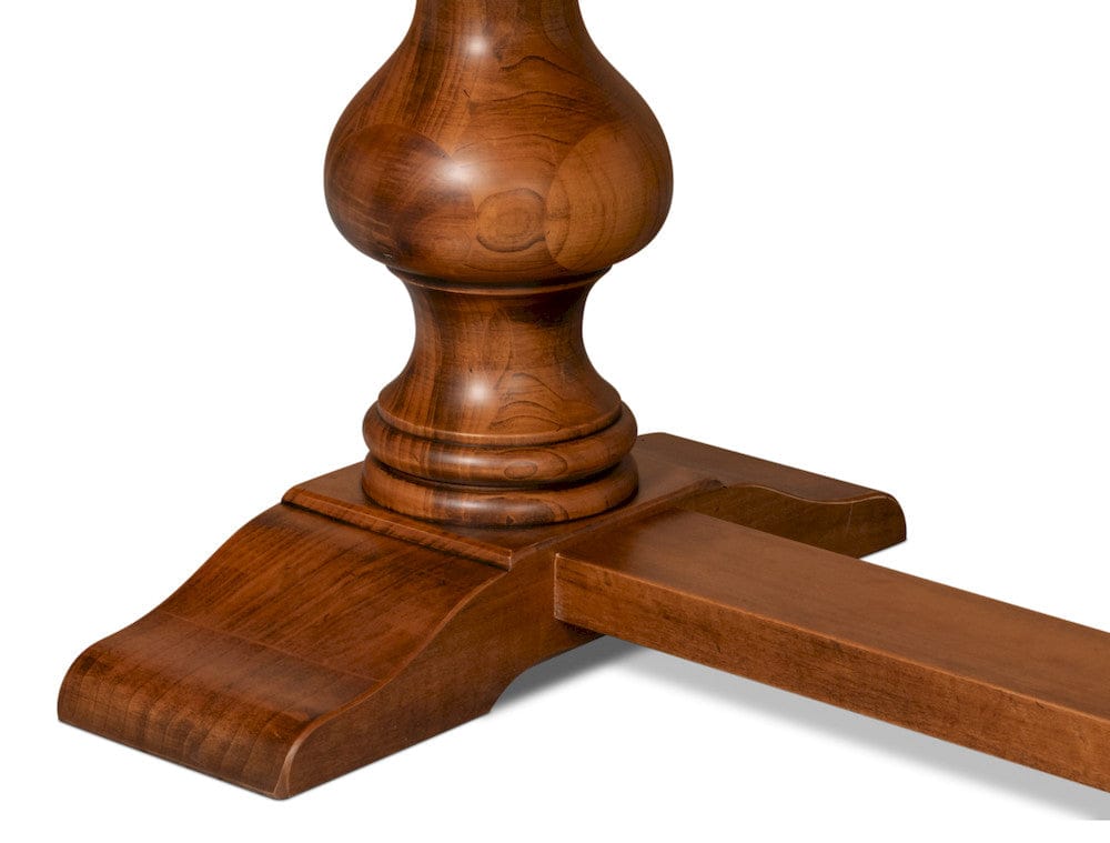 Sarreid Ltd - Lionisio Trestle Table, Noce Antica in Brown - R085-NA view 6