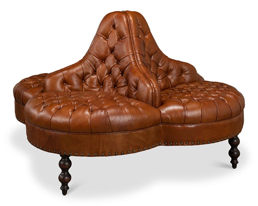 Sarreid Ltd - Lobby Sofa - Brown - 29772 veiw 1