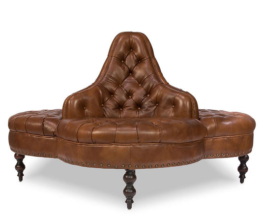 Sarreid Ltd - Lobby Sofa - Brown - 29772 veiw 2