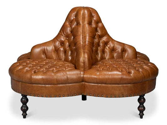 Sarreid Ltd - Lobby Sofa, Cuba Brown in Brown - 54124 view 1
