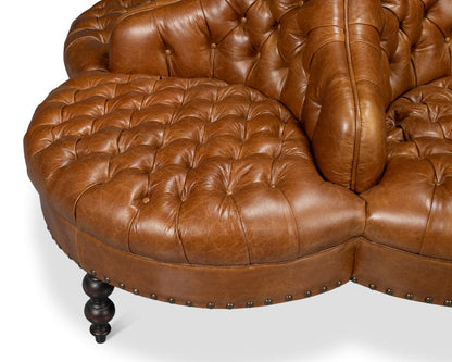 Sarreid Ltd - Lobby Sofa, Cuba Brown in Brown - 54124 view 3