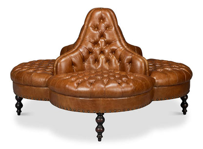 Sarreid Ltd - Lobby Sofa, Cuba Brown - 54124 veiw 1