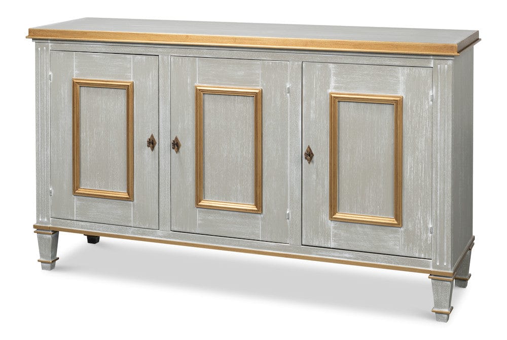 Sarreid Ltd - Louis Xvi Buffet,Carmine Legno in Black - R059-82 view 1