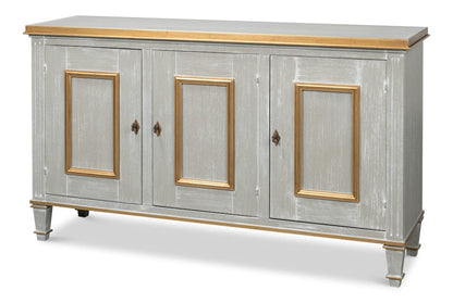 Sarreid Ltd - Louis Xvi Buffet,Carmine Legno in Black - R059-82 view 1