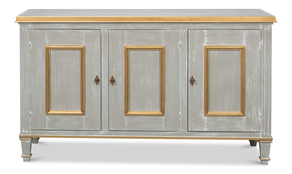 Sarreid Ltd - Louis Xvi Buffet,Carmine Legno in Black - R059-82 view 2