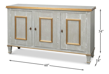 Sarreid Ltd - Louis Xvi Buffet,Carmine Legno in Black - R059-82 view 13