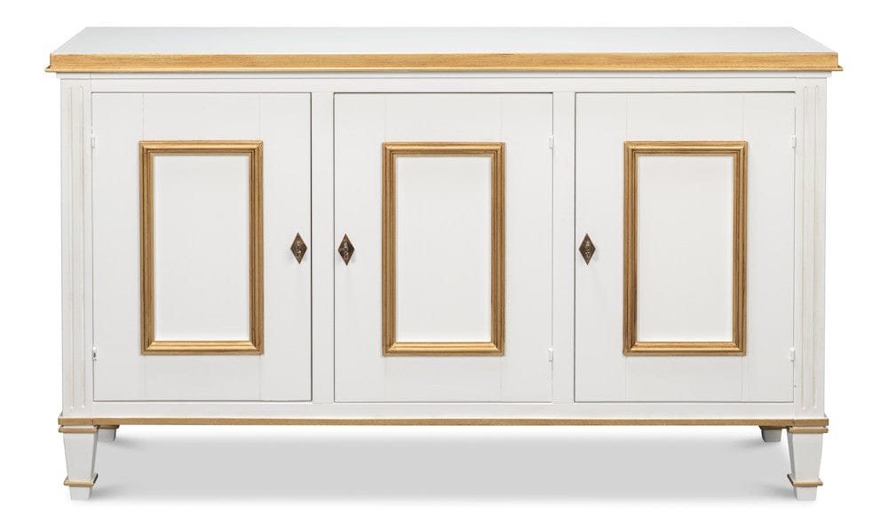 Sarreid Ltd - Louis Xvi Buffet,Cotina White in White - R059-79 view 2