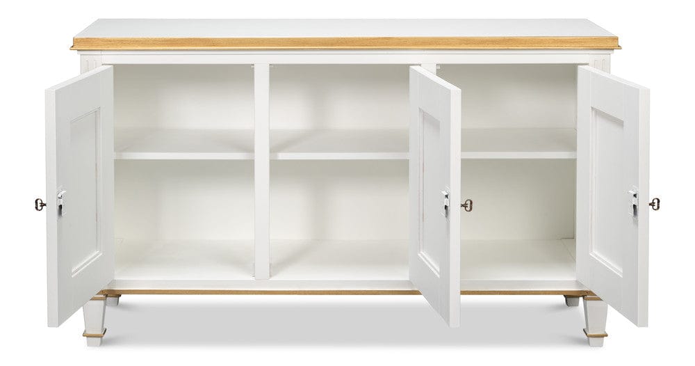 Sarreid Ltd - Louis Xvi Buffet,Cotina White in White - R059-79 view 3