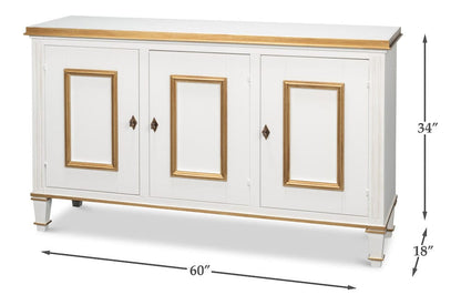 Sarreid Ltd - Louis Xvi Buffet,Cotina White in White - R059-79 view 13