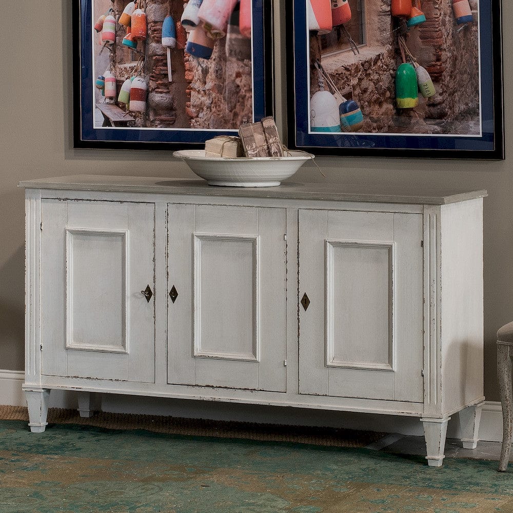 Sarreid Ltd - Louis Xvi Buffet,White/White,Gray Quartz in White - R059-37T15 view 7