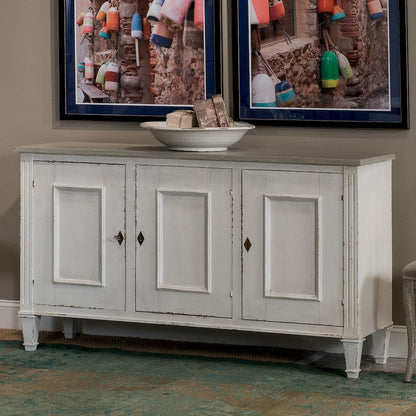 Sarreid Ltd - Louis Xvi Buffet,White/White,Gray Quartz in White - R059-37T15 view 7