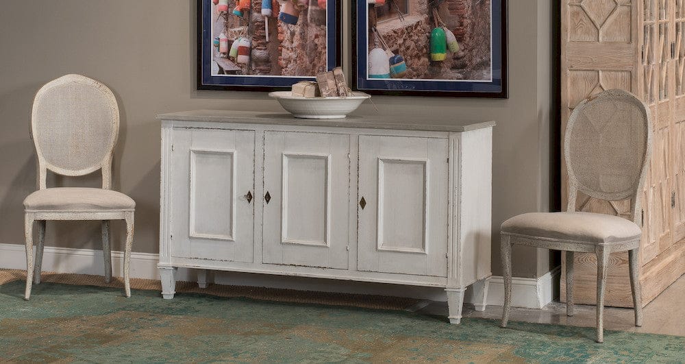 Sarreid Ltd - Louis Xvi Buffet,White/White,Gray Quartz in White - R059-37T15 view 8