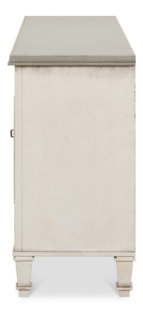 Sarreid Ltd - Louis Xvi Buffet,White/White,Gray Quartz in White - R059-37T15 view 10