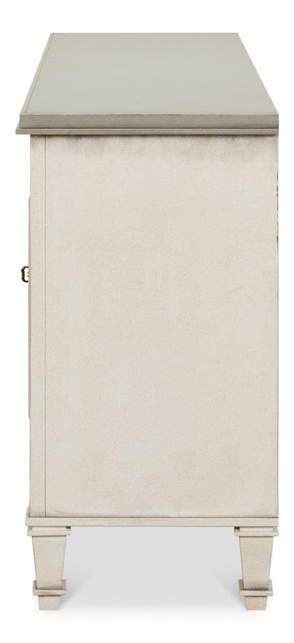 Sarreid Ltd - Louis Xvi Buffet,White/White,Gray Quartz in White - R059-37T15 view 10