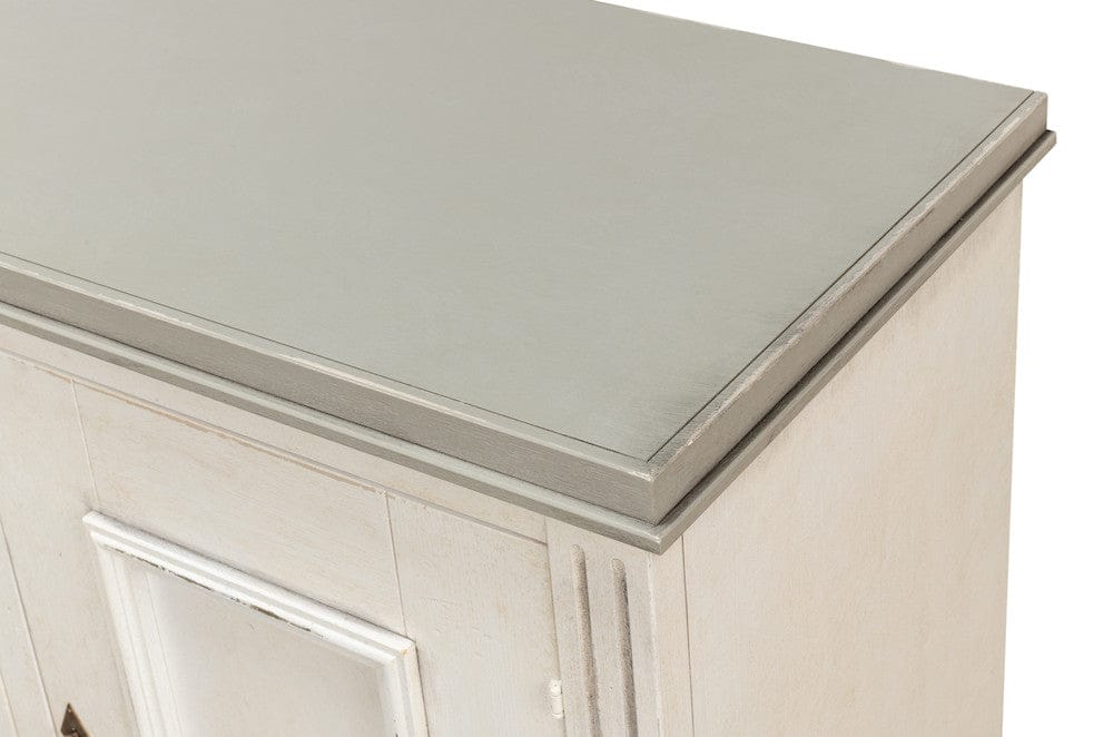 Sarreid Ltd - Louis Xvi Buffet,White/White,Gray Quartz in White - R059-37T15 view 12