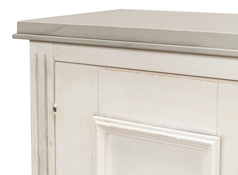 Sarreid Ltd - Louis Xvi Buffet,White/White,Gray Quartz in White - R059-37T15 view 14