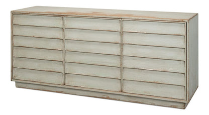 Sarreid Ltd - Louvered Sideboard, Sage in Green - 40768-4 view 1