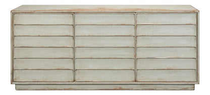 Sarreid Ltd - Louvered Sideboard, Sage in Green - 40768-4 view 2