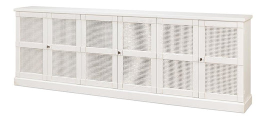 Sarreid Ltd - Luciana 6 Cane Dr Buffet,112in,Cortina White - R045-79C veiw 1